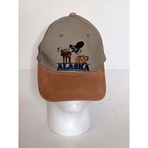 Alaska Souvenir Embroidered Baseball Hat 100% Cotton Adjustable EUC